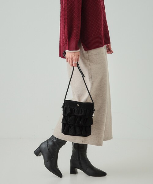 SHOO・LA・RUE(シューラルー)の「◆ラメフリルミニショルダーバッグ(ショルダーバッグ・レディース・ブラック/シルバー系その他/シルバー/ブロンズ・00)」の18枚目の写真