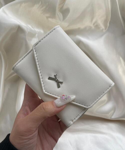 WEGO（ウィゴー）の「WEGO/メタルリボンレターフラップウォレット（財布・レディース・ホワイト/ブラック・FREE）」の14枚目の写真