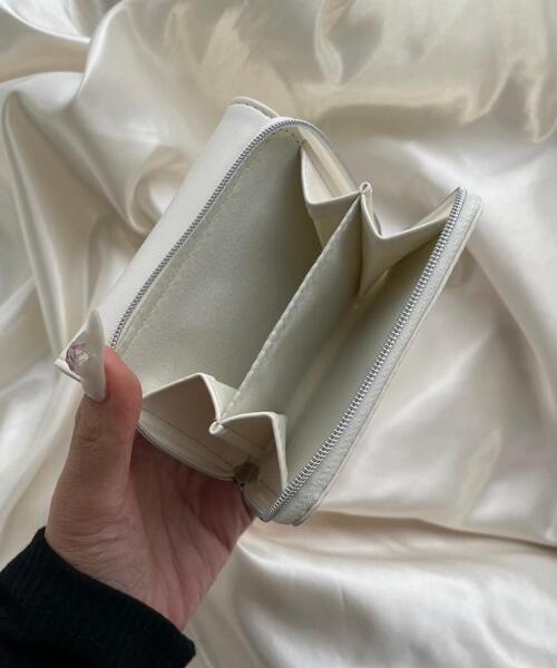 WEGO（ウィゴー）の「WEGO/メタルリボンレターフラップウォレット（財布・レディース・ホワイト/ブラック・FREE）」の10枚目の写真