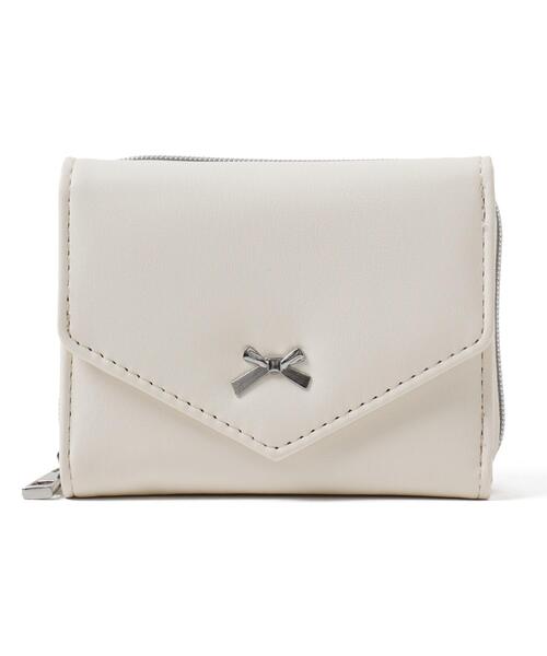 WEGO（ウィゴー）の「WEGO/メタルリボンレターフラップウォレット（財布・レディース・ホワイト/ブラック・FREE）」の11枚目の写真