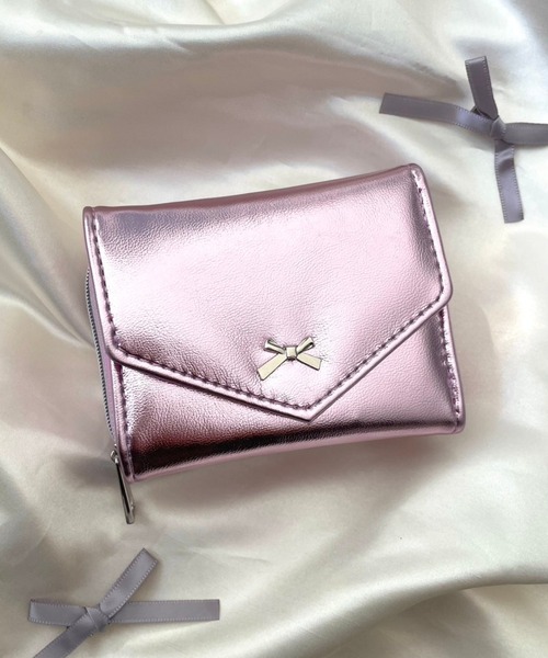 WEGO（ウィゴー）の「WEGO/メタルリボンレターフラップウォレット（財布・レディース・ホワイト/ブラック・FREE）」の15枚目の写真