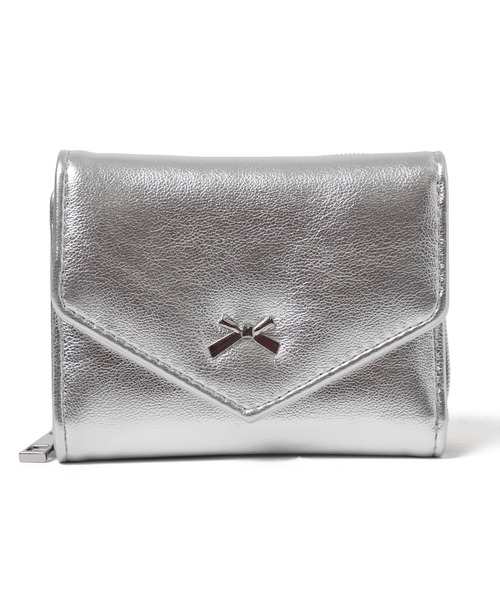 WEGO（ウィゴー）の「WEGO/メタルリボンレターフラップウォレット（財布・レディース・ホワイト/ブラック・FREE）」の16枚目の写真