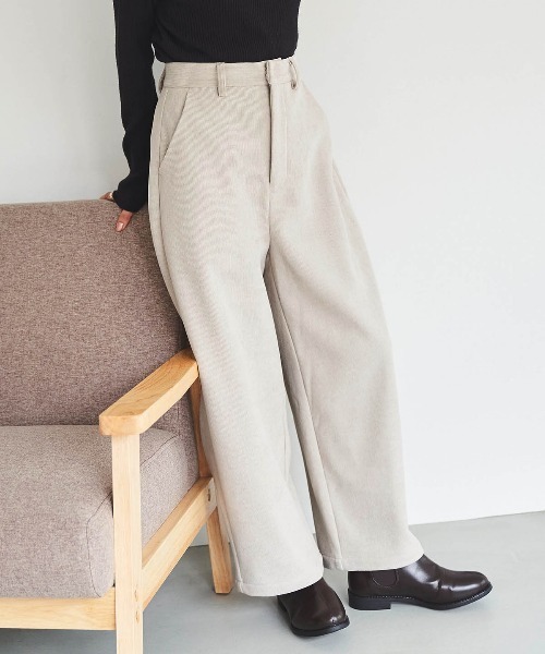 mil(ミル)の「【150㎝前後の小柄さんサイズ】裏地あったか カーブパンツ(その他パンツ・レディース・テラコッタ/グレイッシュベージュ/チャコールグレー/モカ/ホワイト・M-Regular/S-Regular/M-Short/S-Short)」の5枚目の写真
