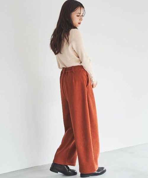 mil(ミル)の「【150㎝前後の小柄さんサイズ】裏地あったか カーブパンツ(その他パンツ・レディース・テラコッタ/グレイッシュベージュ/チャコールグレー/モカ/ホワイト・M-Regular/S-Regular/M-Short/S-Short)」の16枚目の写真