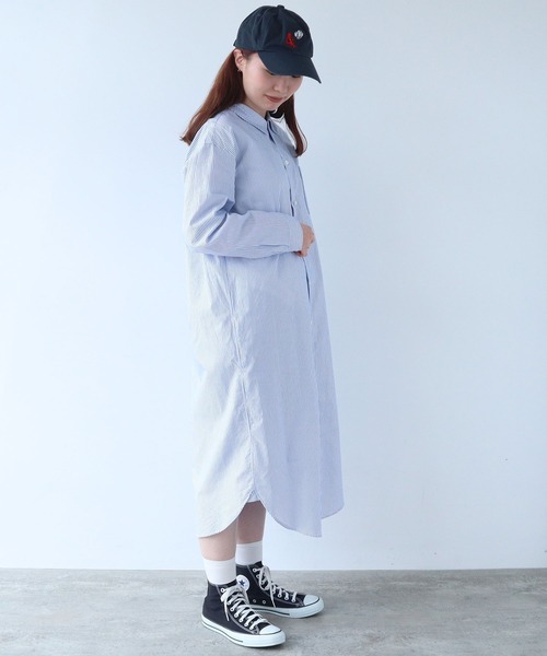 bulle de savon ビュルデサボン　リネン　ロングシャツワンピース bulle de savon（ビュルデサボン）の「リネンピンタック