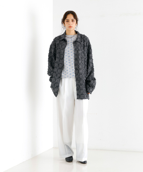 Revo.(レボ)の「【Revo./レボ】リラックスフィットフリンジチェックシャツ/ユニセックス/TH-3857(シャツ/ブラウス・メンズ・ブラック/ホワイト/ネイビー・M/L)」の17枚目の写真