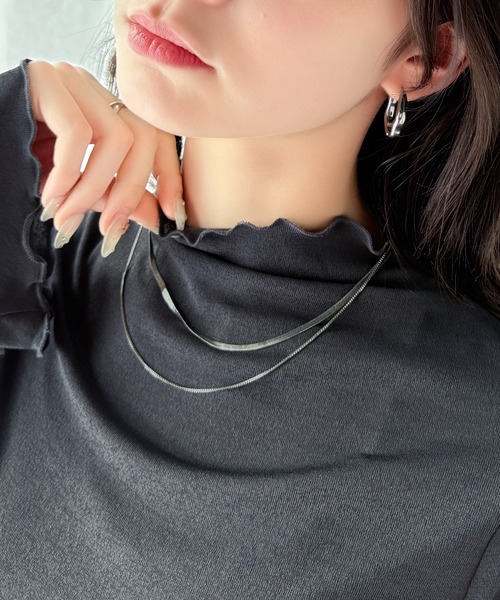 classicalelf（クラシカルエルフ）の「大人の上品な華やかさを演出する。キャンディースリーブメローシアートップス（長袖）（Tシャツ/カットソー・レディース・ブラック/チャコール/オフホワイト・X-LARGE/SMALL/MEDIUM/LARGE）」の18枚目の写真