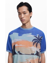 Desigual（デシグアル）の「SALT トロピカルサンセット Tシャツ（Tシャツ/カットソー・メンズ）」