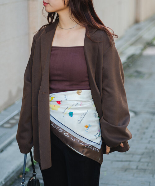 Kastane（カスタネ）の「SIXSENCE ランダムロゴスカーフ（バンダナ/スカーフ・レディース・ブラウン・FREE）」の16枚目の写真