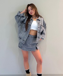 ROXY(���L�V�[)��LIVED IN DENIM JKT/���L�V�[���B���e�[�W���C�N�f�j���W���P�b�g(�u���]��)