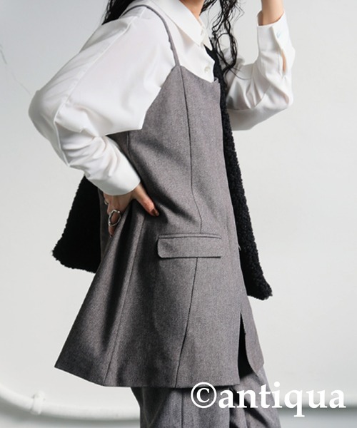 antiqua(アンティカ)の「ツイルビスチェ(その他トップス・レディース・ブラック/チャコールグレー・ONESIZE)」の15枚目の写真
