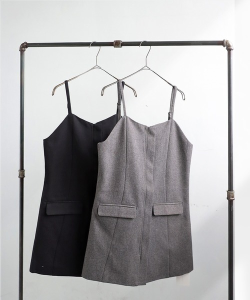antiqua(アンティカ)の「ツイルビスチェ(その他トップス・レディース・ブラック/チャコールグレー・ONESIZE)」の5枚目の写真