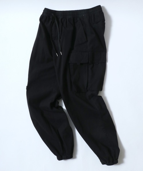 ANPAS(アンパス)の「Stretch Denim&Twill Cargo Jogger Pants/ストレッチ デニム/ツイル カーゴパンツ ジョガーパンツ(カーゴパンツ・メンズ・ブラック/カーキ/ブラック系その他/ベージュ/ブルー系その他・M/L/LL)」の2枚目の写真