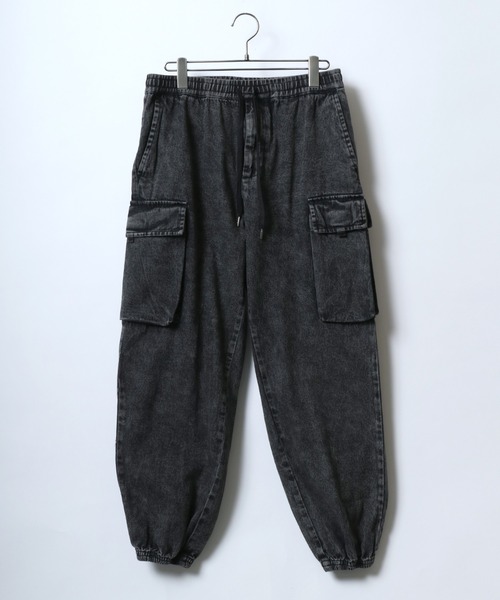セール】Stretch Denim&Twill Cargo Jogger Pants/ストレッチ