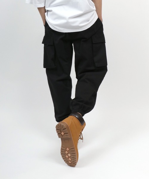 セール】Stretch Denim&Twill Cargo Jogger Pants/ストレッチ