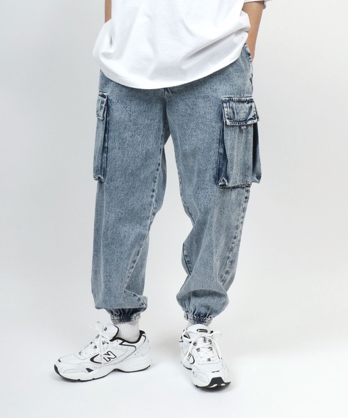 ANPAS(アンパス)の「Stretch Denim&Twill Cargo Jogger Pants/ストレッチ デニム/ツイル カーゴパンツ ジョガーパンツ(カーゴパンツ・メンズ・ブラック/カーキ/ブラック系その他/ベージュ/ブルー系その他・M/L/LL)」の20枚目の写真