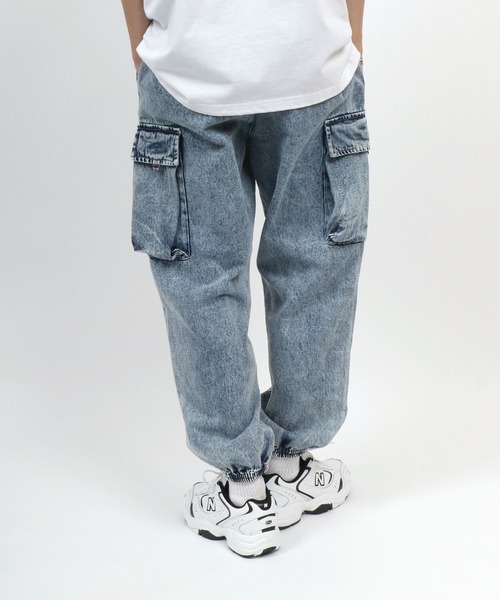 ANPAS(アンパス)の「Stretch Denim&Twill Cargo Jogger Pants/ストレッチ デニム/ツイル カーゴパンツ ジョガーパンツ(カーゴパンツ・メンズ・ブラック/カーキ/ブラック系その他/ベージュ/ブルー系その他・M/L/LL)」の22枚目の写真