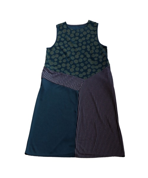 antiqua(アンティカ)の「柄切り替えワンピース(ワンピース・レディース・ブルー/ブラック・ONESIZE)」の20枚目の写真