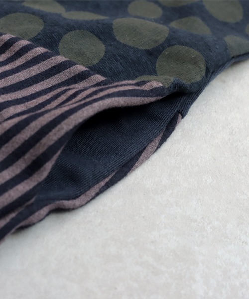 antiqua(アンティカ)の「柄切り替えワンピース(ワンピース・レディース・ブルー/ブラック・ONESIZE)」の3枚目の写真