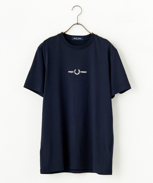 FRED PERRY（フレッドペリー）の「[FRED PERRY/フレッドペリー] ローレスリース刺繍 ショートスリーブTシャツ（Tシャツ/カットソー・レディース・ネイビー・L/M/S/XS）」の4枚目の写真