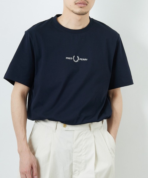 ⭐️ノンゴリFRED PERRY フレッドペリー 刺繍ロゴ FRED PERRY/フレッドペリー] ワンポイントロゴ刺繍 ショートスリーブ