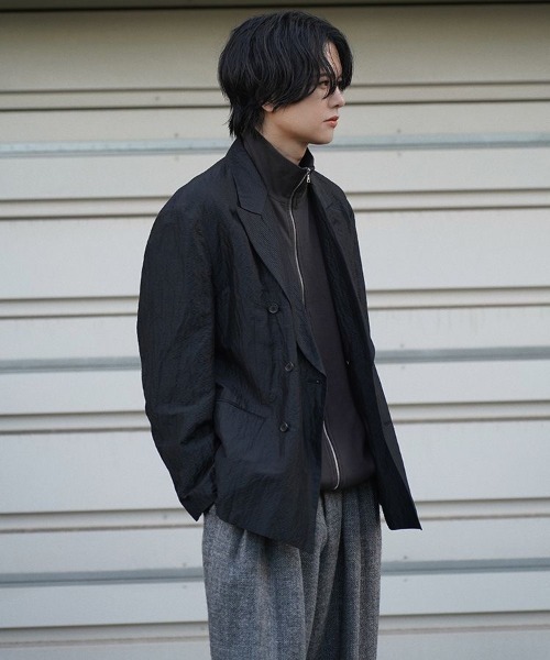 SILK LINEN SUCKER JACKET（テーラードジャケット）｜LIDNM