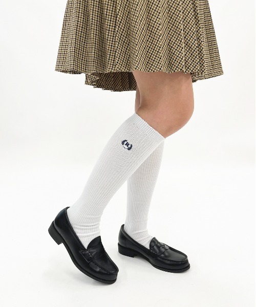 repipi armario(レピピ アルマリオ)の「【repipi armario/レピピアルマリオ】 ガールズ3Pソックス スクールソックス 38cm丈(ソックス/靴下・キッズ・ネイビー/ホワイト/ブラック・FREE)」の1枚目の写真