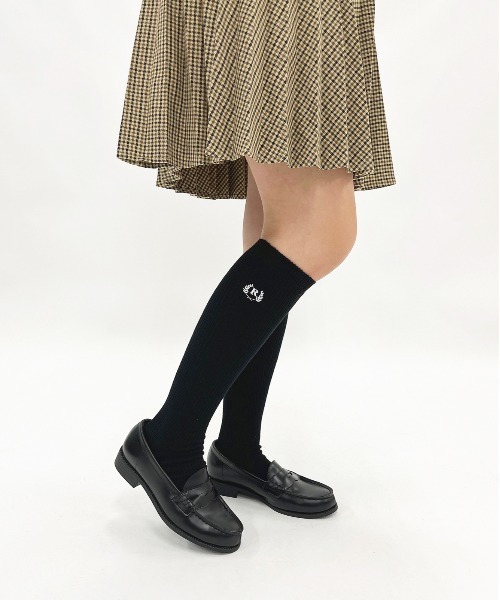 repipi armario(レピピ アルマリオ)の「【repipi armario/レピピアルマリオ】 ガールズ3Pソックス スクールソックス 38cm丈(ソックス/靴下・キッズ・ネイビー/ホワイト/ブラック・FREE)」の2枚目の写真