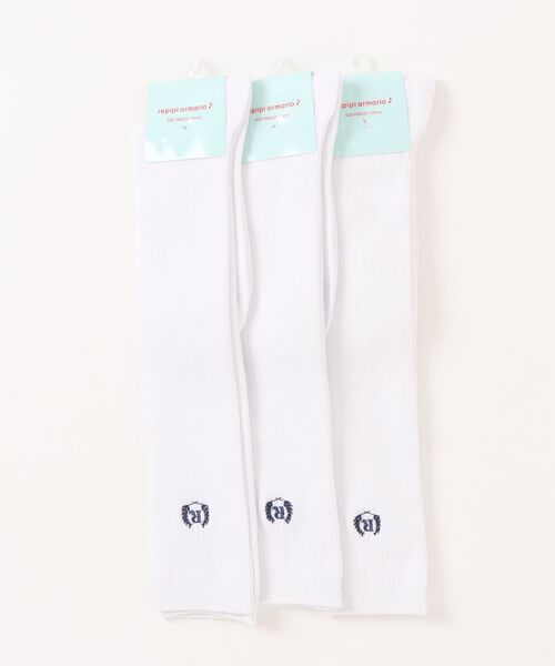 repipi armario(レピピ アルマリオ)の「【repipi armario/レピピアルマリオ】 ガールズ3Pソックス スクールソックス 38cm丈(ソックス/靴下・キッズ・ネイビー/ホワイト/ブラック・FREE)」の7枚目の写真