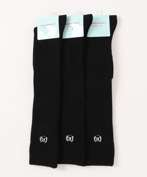 repipi armario(レピピ アルマリオ)の「【repipi armario/レピピアルマリオ】 ガールズ3Pソックス スクールソックス 38cm丈(ソックス/靴下・キッズ・ネイビー/ホワイト/ブラック・FREE)」の8枚目の写真