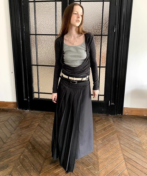 LONSLAN（ロンスラン）の「Uネックロングスリーブトップス　LON25s002（Tシャツ/カットソー・レディース・ブラック・M/S）」の10枚目の写真