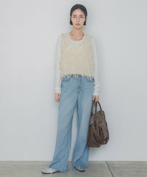 JEANASIS(ジーナシス)の「リブスクエアフラットシューズ/313649(パンプス・レディース・ブラック/シルバー・MEDIUM/LARGE)」の13枚目の写真