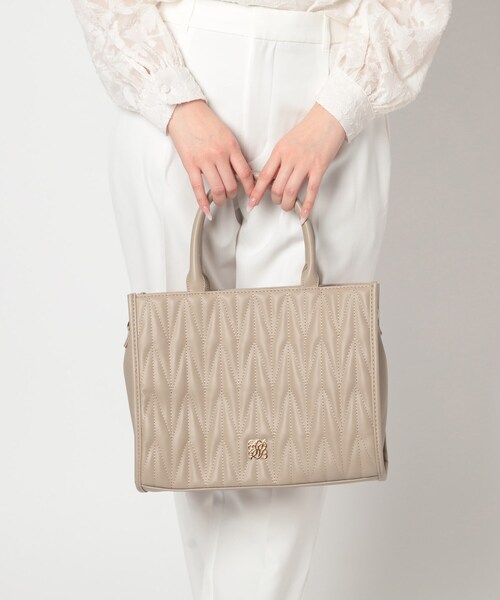 PRESTAGE DUNPHY トートバッグ クリーム色 赤文字 PRESTAGE DUNPHY トートバッグ クリーム色 赤文字 PRESTAGE DUNPHY