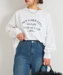 un dix cors | シルケット風ロゴロンＴ(Tシャツ/カットソー)