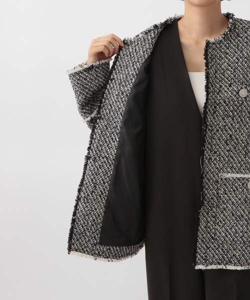 ツイードノーカラージャケット（ノーカラージャケット）｜apart