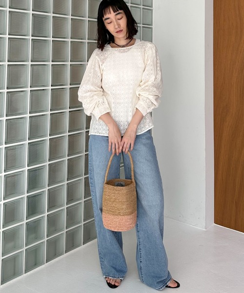 Doux archives（ドゥアルシーヴ）の「カットレース2wayブラウス（シャツ/ブラウス・レディース・アイボリー/ブラック・FREE）」の22枚目の写真