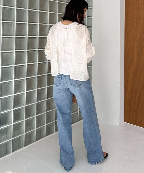 Doux archives（ドゥアルシーヴ）の「カットレース2wayブラウス（シャツ/ブラウス・レディース・アイボリー/ブラック・FREE）」の18枚目の写真