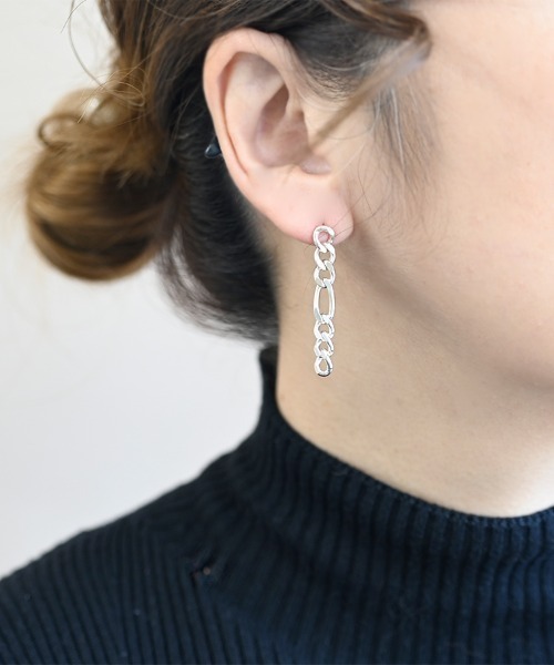 SOWi SOWI オーバル型ツイストピアス sowi（ソーイ）の「SV KUSARI チェーンピアス（ピアス（両耳用