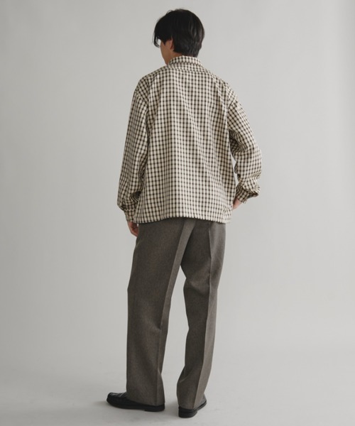 Auntie Rosa（アンティローザ）の「【AMOLE】チェックシャツ（シャツ/ブラウス・メンズ・ベージュ/ブルー・FREE）」の14枚目の写真