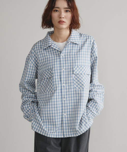 Auntie Rosa（アンティローザ）の「【AMOLE】チェックシャツ（シャツ/ブラウス・メンズ・ベージュ/ブルー・FREE）」の17枚目の写真