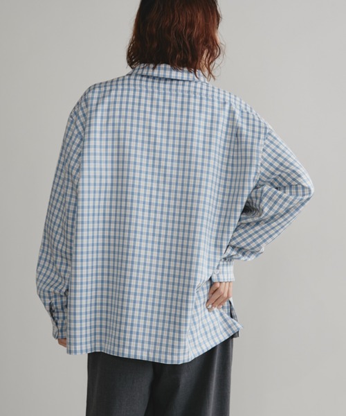 Auntie Rosa（アンティローザ）の「【AMOLE】チェックシャツ（シャツ/ブラウス・メンズ・ベージュ/ブルー・FREE）」の20枚目の写真