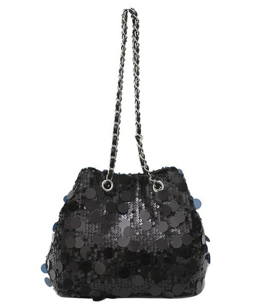 Futier land（フューティアランド）の「２wayスパンコール巾着バッグ（ハンドバッグ・レディース・シルバー/ブラック・FREE）」の17枚目の写真