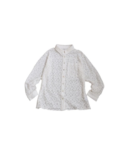 antiqua(アンティカ)の「レースシャツ(シャツ/ブラウス・レディース・ブラック/オフホワイト・ONESIZE)」の15枚目の写真