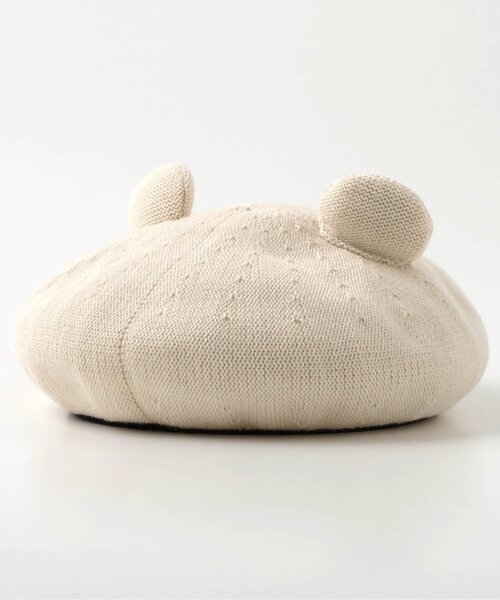 apres les cours(アプレレクール)の「tiny bear 耳付きサーモベレー帽(ハンチング/ベレー帽・キッズ・アイボリー/レッド・50/54)」の12枚目の写真