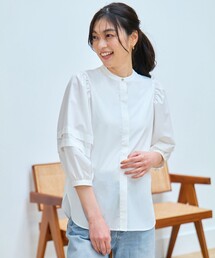 エニィファンクションタックスリーブブラウス
