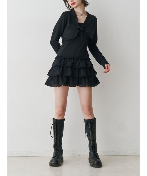 jouetie（ジュエティ）の「ボレロセットフリルベアミニワンピース（ワンピース・レディース・グレー/ブルー/ブラック・MEDIUM）」の12枚目の写真