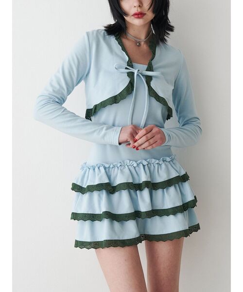 jouetie（ジュエティ）の「ボレロセットフリルベアミニワンピース（ワンピース・レディース・グレー/ブルー/ブラック・MEDIUM）」の13枚目の写真