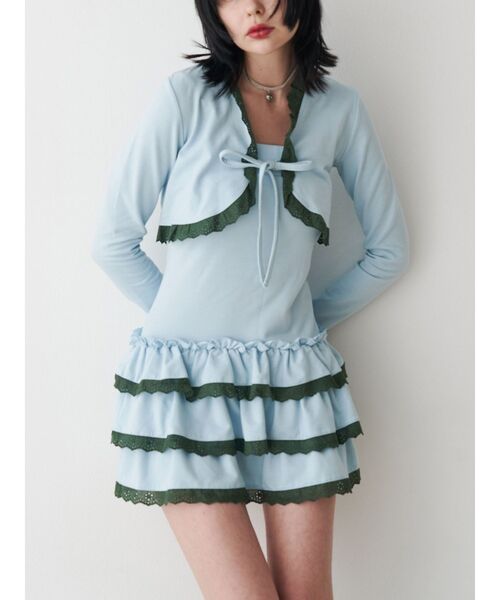 jouetie（ジュエティ）の「ボレロセットフリルベアミニワンピース（ワンピース・レディース・グレー/ブルー/ブラック・MEDIUM）」の14枚目の写真