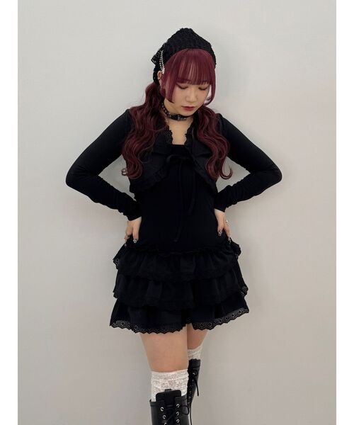 jouetie（ジュエティ）の「ボレロセットフリルベアミニワンピース（ワンピース・レディース・グレー/ブルー/ブラック・MEDIUM）」の19枚目の写真