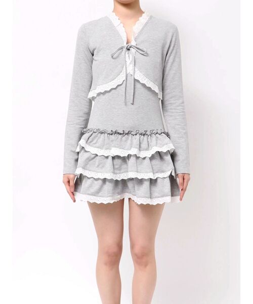 jouetie（ジュエティ）の「ボレロセットフリルベアミニワンピース（ワンピース・レディース・グレー/ブルー/ブラック・MEDIUM）」の22枚目の写真